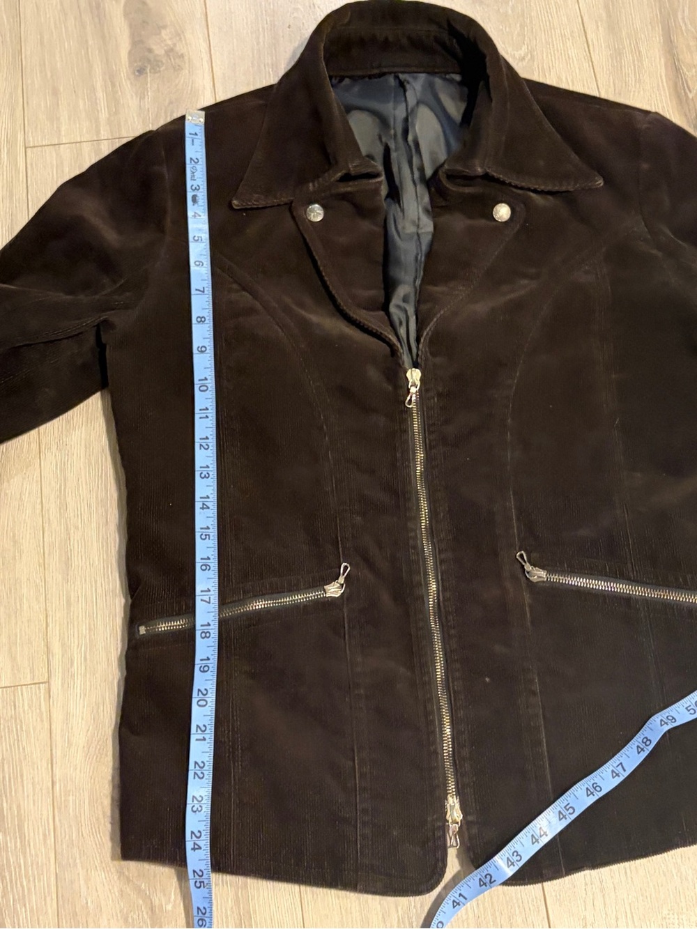 Shellac Brown Corduroy Rider Zip-Up Jacket - Picture 12 of 13